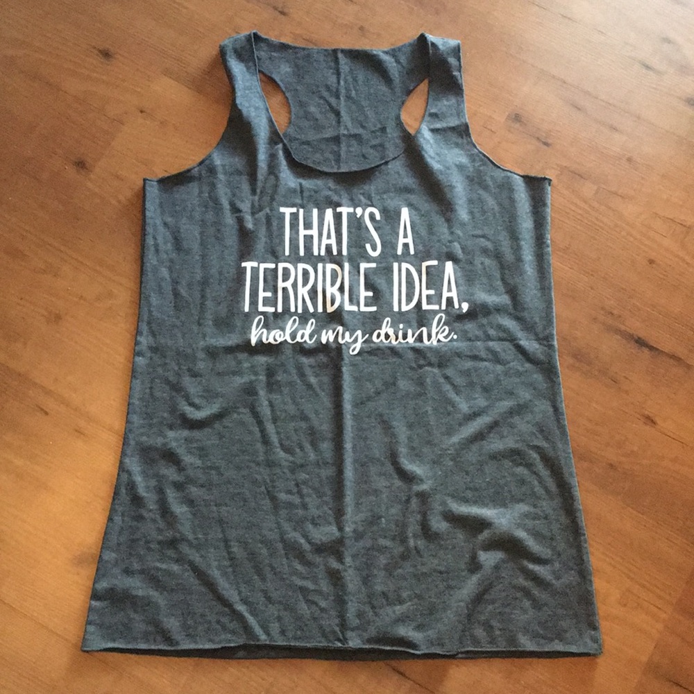 Grey cute racer back tank.